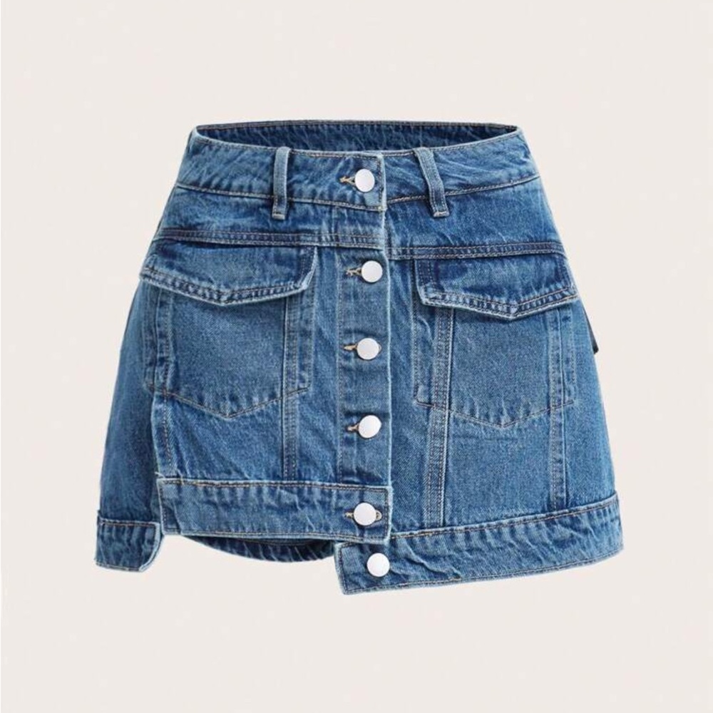 Stylish Blue Denim Skirt